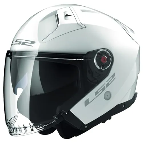 LS2 Jet-Motorradhelm INFINITY II SOLID White, XS - Motorradhelm aus HPFC-Tri-Composite-Fasern für hohe Sicherheit und Leichtigkeit. Mit Multi-Density-EPS für optimale Stoßdämpfung und ECE 22.06 Zulassung.