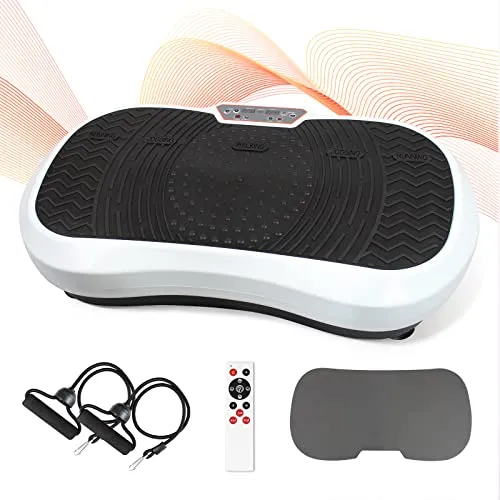 Leogreen Plateformes Vibrantes Fitness Vibrationstrainer, 69 x 39 x 13 cm, weiß/schwarz