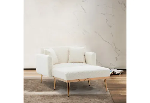 Odikalo Schlafsofa Chaiselongue Loungesofa Sessel Polstersofa Velvet/Teddy Mehrfarbig