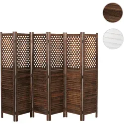 Paravent HWC-A84, Sichtschutz Raumteiler 170x245cm - Eleganter Paravent aus leichtem Paulowniaholz in Fensterladenoptik mit Ornamentverzierung. Ideal als Sichtschutz oder Raumteiler, platzsparend und sofort einsatzbereit.