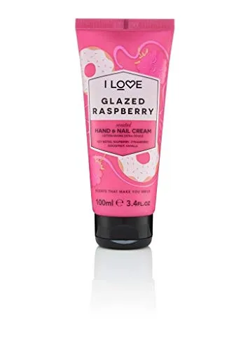 I Love Signature Glazed Raspberry Rejuvenating Hand and Nail Cream Containing Shea Butter & Organic Coconut Oil 100 ml