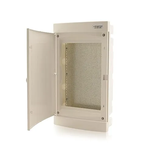 Intratec Unterputz Multimediaverteiler IP40, 283x482x70 mm – Weiß RAL 9003, ideal für Smart Home und Heimnetzwerke