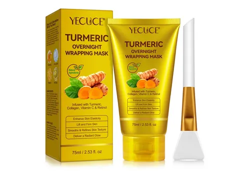 ALIVER Gesichtsmaske Kollagen Nachtmaske Gesicht Wrapping Mask Retinol Vitamin C Kurkuma, 1-tlg., Nachtmaske, Gesichtspflege, Hautpflege, Tumeric