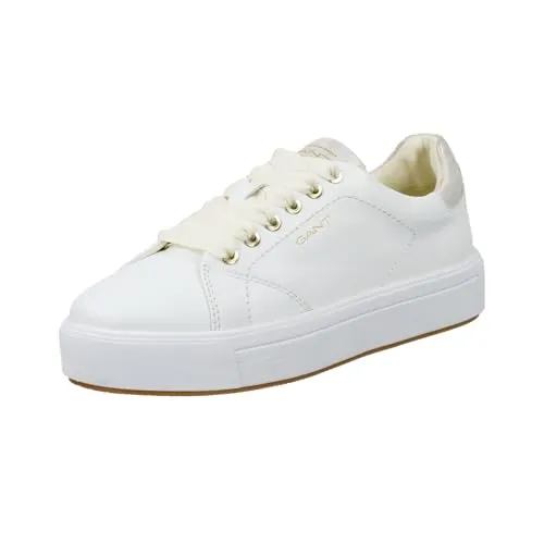 Gant Avino Sneaker aus Leder in Weiß - Elegante Schnürschuhe in Größe 42, aus hochwertigem Leder gefertigt, ideal für stilvolle Alltagslooks.