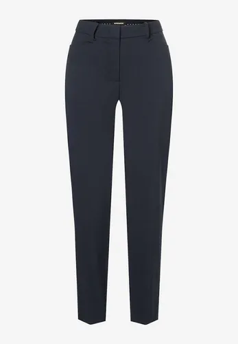 MORE&MORE Bügelfaltenhose HEDY - Falten in Blau, Größe 36 - Business-Mode mit eleganten Falten, High Waist und bequemem Reißverschluss für einen stilvollen Auftritt im Büro.