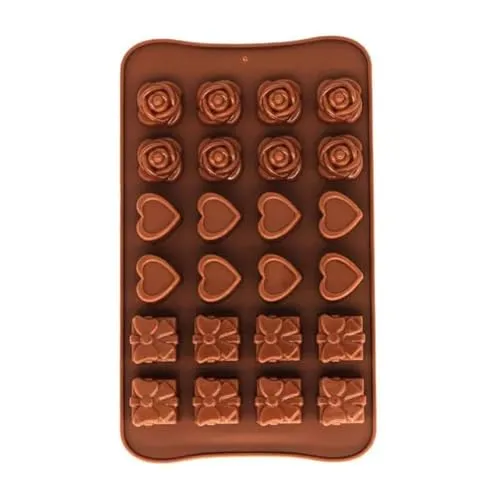 Selecto Bake Silikon Schokoladenform, Antihaft-Backform Silikonformen für Pralinen Gelee Eiswürfel Süße Formen für Valentinstag Weihnachten