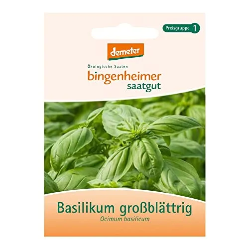 Bingenheimer Saatgut Basilikum großblättrig Ocimum basilicum demeter bio für ca. 10 m²