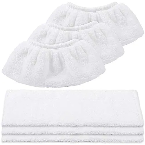 KEEPOW Mikrofasertuch Set kompatibel für Kärcher EasyFix SC 2, SC 3, SC 4, SC 5 Dampfreiniger (3x Bodendüse + 3x Handdüsen),für kärcher bezug dampfreiniger