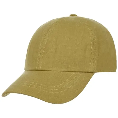 Lipodo Uni Cap Einfarbige Kappe Basecap Unisex Mit Stretchfutterband Baumwoll-Leinen-Mix Für Frühjahr Sommer senf One Size
