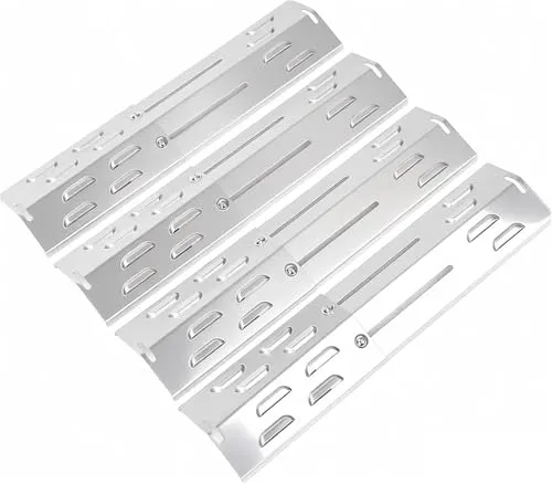 Universal Heizplatte Ersatzteile für Barbecook Siesta/Vanilla/Brahma, Charbroil, Proficook, Tarrington House, Porzellan Stahl gasgrill zubehör Brennerabdeckung Flammenblech Zubehör,3 Stück