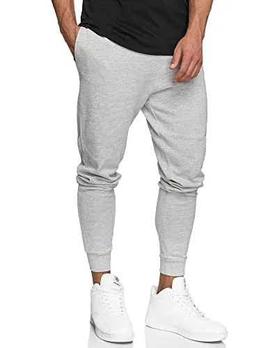 Indicode Herren Eberline Jogginghose – Bequeme Trainingshose für Männer in Lt Grey Mix, XXL - Sport – Jogginghosen für Herren, aus 60% Baumwolle, ideal für Fitness und Freizeit mit elastischem Bund und modernem Design.