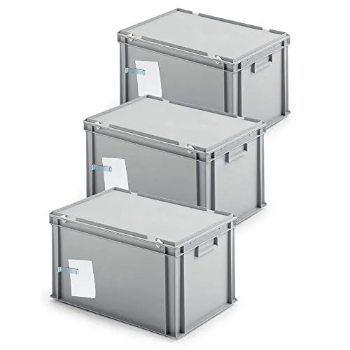 BRB Archivboxen für 7 Ordner (A4, breiter Rücken) - Archivschachteln, staubsicher und stapelbar mit Beschriftungsfeld und praktischem Griff für optimale Organisation.