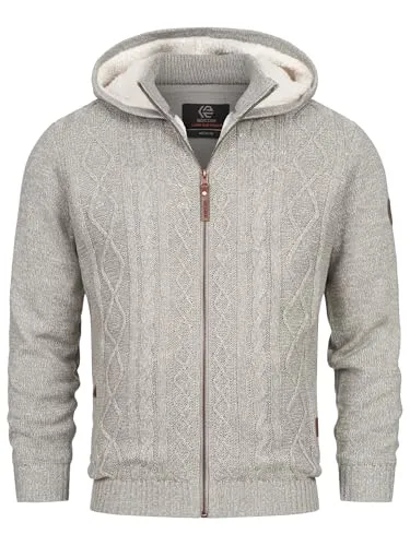 Indicode Sweatjacke INRandolph beige XL (54/56) - Funktionsjacke in stilvollem Beige, mit Kapuze für zusätzlichen Komfort, ideal für Freizeit und Outdoor-Aktivitäten.