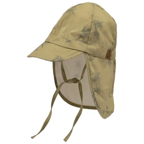 Mikk-Line - Kid's Summercap Long Neck AOP - Cap Gr 53 cm - 4-6 Years beige
