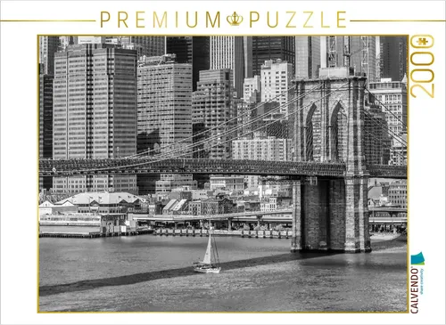 CALVENDO Puzzle NEW YORK CITY Brooklyn Bridge & Manhattan Skyline | 2000 Teile L