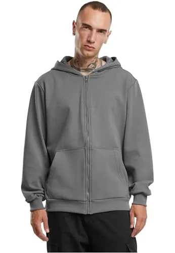 Urban Classics Herren Cozy Zip Hoody cloudgrey, L - Kapuzenpullover für Herren, aus weichem Material für höchsten Komfort und Wärme, ideal für lässige Outfits und alle Jahreszeiten.