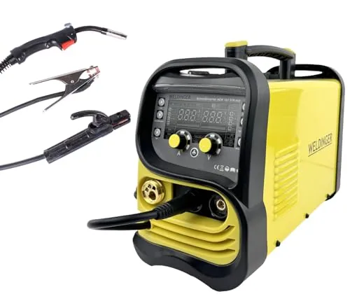 MIG/MAG-Schweißinverter MEW 161 SYN eco - WELDINGER - MIG/MAG-Schweißgerät mit WIG-Funktionalität, ideal für Stahl und Edelstahl. Leicht und kompakt, perfekt für den Einsatz in der Werkstatt oder auf Baustellen.