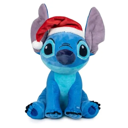 disney Stitch Plüschtier 26 cm mit Weihnachtsmütze von Disney