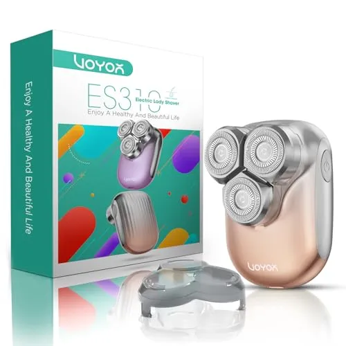 VOYOR Damenrasierer Elektrisch Epilierer Damen Rasierer Damen Intimrasierer Für Frauen Wasserdichter Gesichtsrasierer Frauen Armen Beinen Tragbar Type-C Wiederaufladbar ES310 (Gold)