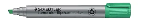 Staedtler 356 B-5 Lumocolor Flipchartmarker Keilspitze, 2 oder 5 mm, 10 Stück, grün