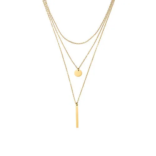 Heideman Halskette Damen Halva goldfarbend aus Edelstahl - Ketten für Damen, elegante und moderne Halskette aus allergikerfreundlichem Edelstahl mit hochwertiger PVD-Goldbeschichtung, ideal für jeden Anlass.