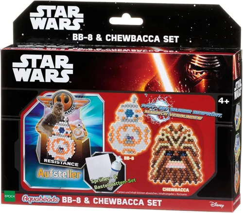 Aquabeads 30149 Star Wars BB 8 und Chewbacca Bastelset, 21,2 x 18,2 x 5 cm neu