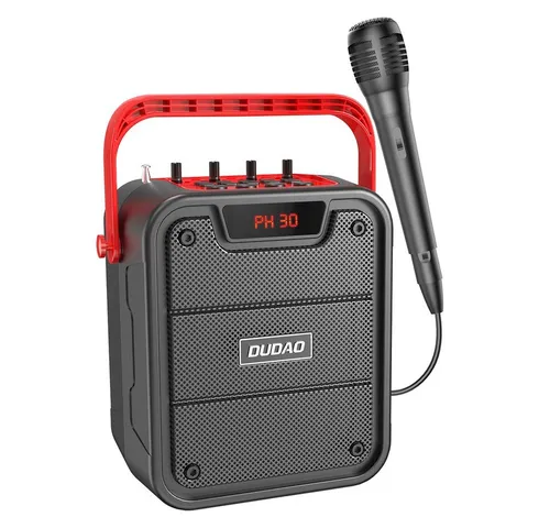 Dudao Wireless 5.0 Karaoke Mikrofon System - Bluetooth-Lautsprecher mit 10W Leistung und 4800mAh Akku, ideal für Karaoke-Partys und unterwegs.