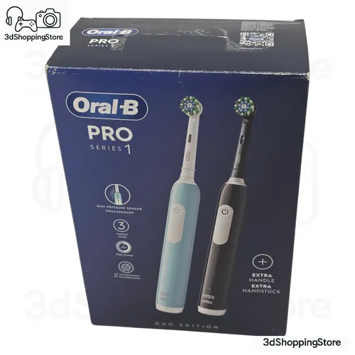 BRAUN ORAL-B Pro 1 Series Schwarz - Elektrische Zahnbürste mit 3 Modi - Kategorie: Elektrische Zahnbürsten, inklusive Ersatzköpfe und 3 Geschwindigkeitsstufen für eine individuelle Zahnpflege.