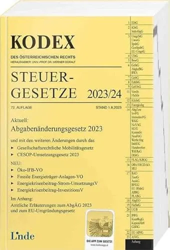KODEX Steuergesetze 2023/24 (Kodex des Österreichischen Rechts)