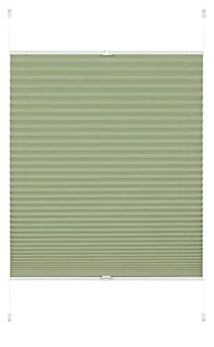 GARDINIA EASYFIX Plissee Greta zum Klemmen, Blickdichtes Faltrollo, Alle Montage-Teile inklusive, Mintgrün, 60 x 130 cm (BxH)