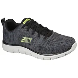 SKECHERS TRACK Herren Sneaker, Gr. 45, grau - Sportliche Sneaker aus atmungsaktivem Textil mit gepolsterter Innensohle und Skechers Memory Foam für optimalen Komfort. Ideal für Freizeit und Alltag.