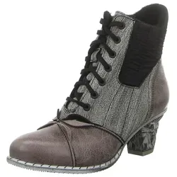 Simen Schnürstiefelette grau 38 EU – Elegante Lederschuhe - Stilvolle Schnürstiefelette in Größe 38 aus echtem Leder, warm gefüttert und mit verstellbarem Schaft für optimalen Tragekomfort.