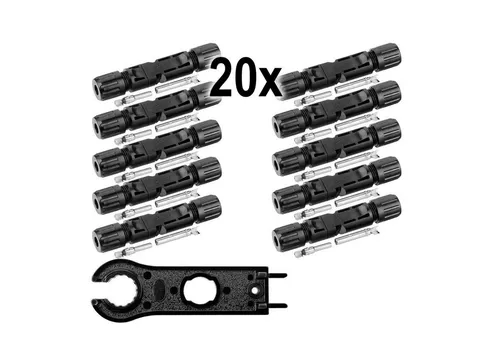 Avoltik MC4 Solar Kabelstecker Set (männlich/weiblich) - Hochwertige MC4 Solar Kabelstecker für zuverlässige Verbindungen. Wetter- und UV-beständig, TÜV-zertifiziert, ideal für Photovoltaikanlagen. Max. Belastung: 30A, IP67 Schutz für langlebige Nutzung.