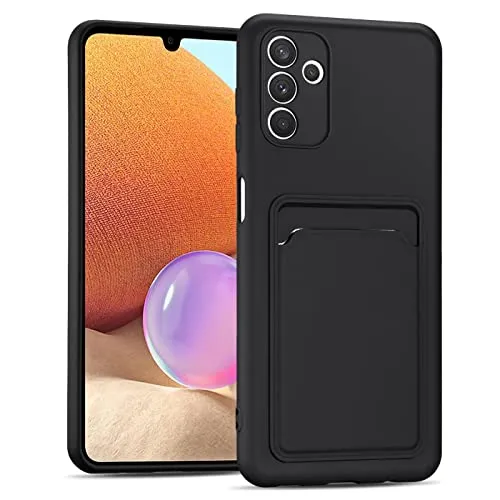CoolGadget Kartenhülle Handy für Samsung Galaxy A54 5G Card Case, Schutzhülle mit Kartenfach & TPU Stoßschutz und Microfaserfutter, kompatibel mit Samsung Galaxy A54 5G (6,4 Zoll), Schwarz