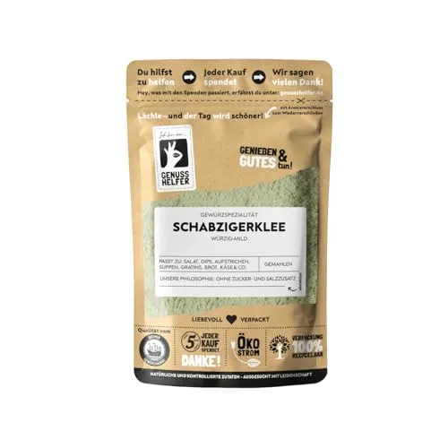 Bremer Gewürzhandel Schabziegerklee, gemahlen, Brotklee, Schabziegerklee Gewürz zum Kochen und Backen, 10 x 50g