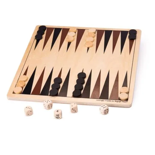 Bigjigs Toys Hölzernes Backgammon