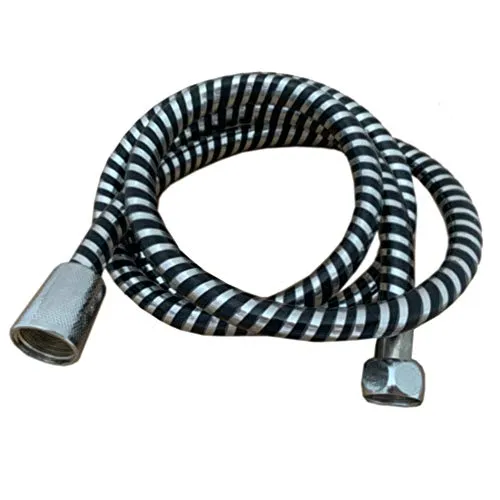 150cm Flexibler Duschschlauch mit Anti-Knickschutz | Brauseschlauch | Wasserschlauch für Brausekopf, Handbrause, Duschkopf - in in Schwarz