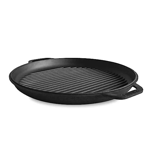 Gusseisen Deckel-Bratpfanne Ø40 cm - Pfanne für alle Herdarten, ideal zum Braten und Schmoren. DICKWANDIGES GUSSEISENGESCHIRR sorgt für optimale Hitzeverteilung und hat eine natürliche, schadstofffreie Patina mit Antihafteigenschaften.