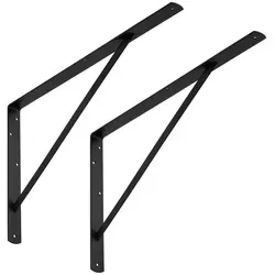 SO-TECH® Wandregalhalter mit Querstrebe, 2-tlg., schwarz von SO-TECH