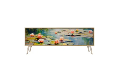 SPACEREBELS TV-Schrank mit Türen Fernsehtisch Sideboard Board mit Stauraum Tisch mit Beinen Lowboards 161 cm Fernsehschrank