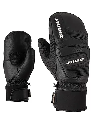 Ziener Erwachsene Ski-fäustling/Wintersport, Wasserdicht, Atmungsaktiv, Gore-tex, Primaloft, Leder, Rennlauf GUARDI GTX + Gore Plus warm PR Mitten, Black, 10,5, 801062
