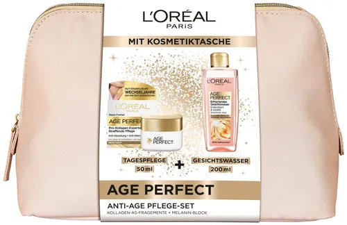 L'ORÉAL PARIS Gesichtspflege-Set AGE PERFECT ANTI-AGE PFLEGESET, mit Collagen