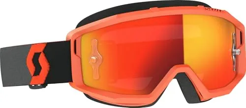 SCOTT Goggle Primal orange/schwarz/orange chrome works - Sportbrillen für Off-Road-Fans, mit NoFogTM-Beschichtung für klare Sicht und optimaler Passform für kleinere Gesichter.