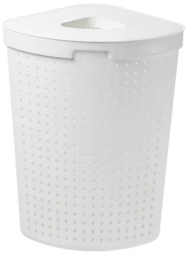 NHG Wäschesammler SEOUL 62 Liter eckig weiß in weiß von NHG