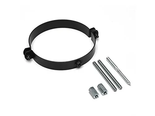 Ofenrohr Rohrhalter 200 mm Schwarz Rohrschelle Wandhalter