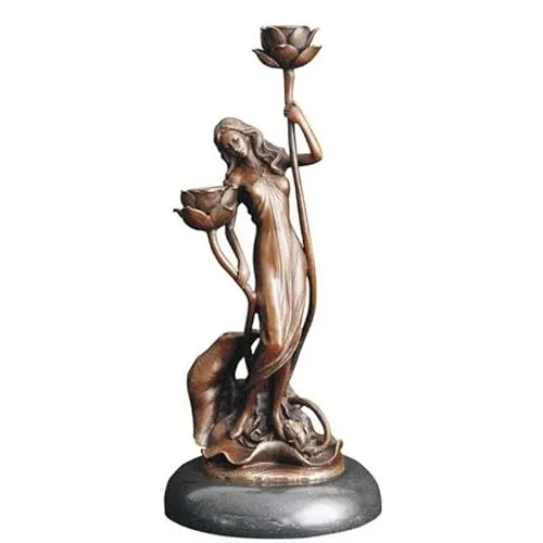 vianmo Bronze Jugendstil Kerzenständer