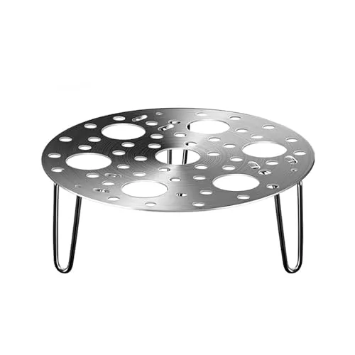 SHULLIN Edelstahl Einlegerost Dampfrost Dampfgarer Einsatz Edelstahl Dampfgarer Dünsteinsatz faltbar Kochständer Dämpfeinsatz für Kochtöpfe Töpfe Abkühlgitter Kuchengitter (17.5×7Cm)