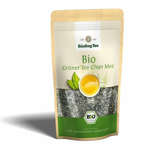 Bünting Bio Grüner Tee Chun Mee  loser Tee aromatisch fein herb 100g