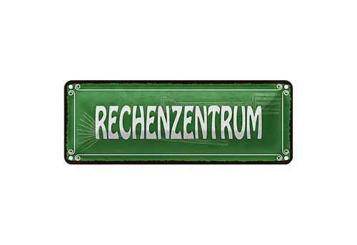 Roomando Metallschild Blechschild Spruch 27x10cm Rechenzentrum Gärtner Garten Dekoration