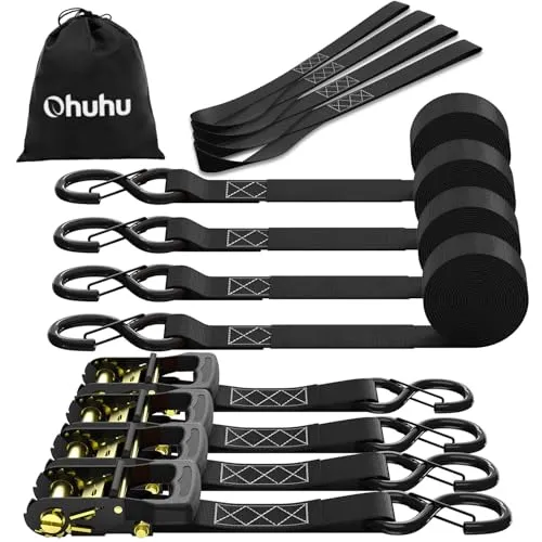 Ohuhu Spanngurte mit Ratsche und Haken 4 Stück